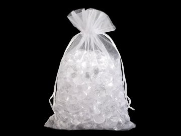 Darilna vrečka 15x24 cm organza - (15x24 cm) bela (100 kosov)