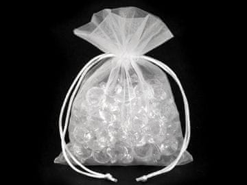 Darilna vrečka 13x18 cm organza - bela (10 kosov)