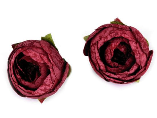 Umetni cvet iz smole Ø4 cm - bordo (10 kosov)