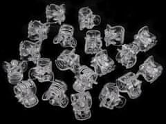 Škarje za lase majhne 10x13 mm prozorne - prozoren dim (100 kosov)