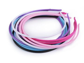 Plastični trak za lase, mešanica (12 kosov)