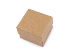 Škatlica za nakit 5x5 cm - rjava naravna (2 kosa)