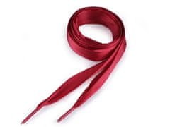 Satenaste vezalke za čevlje, superge in majice dolžine 110 cm - bordo (2 kosa)