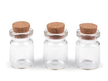 Steklena steklenica s pluto 20x30 mm - prozorna (10 steklenic)