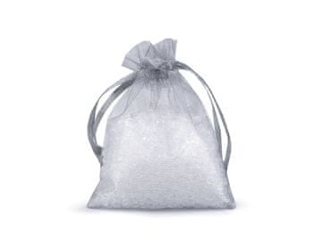 Darilna vrečka 7x9 cm iz organze - siva (100 kosov)