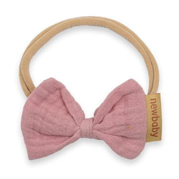 NEW BABY Naglavni trak za dojenčke roza - 0- 12 m