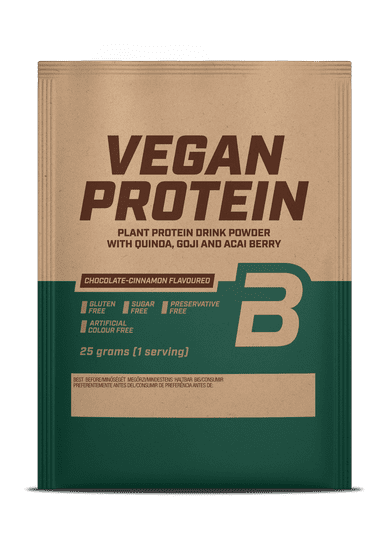 BioTech Vegan Protein 25 g čokolada s cimetom