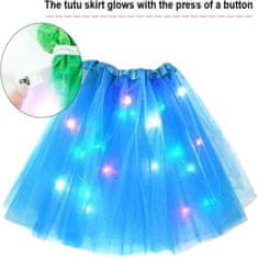 JOJOY® Set za izdelavo zapestnic, Božični adventni koledar + Svetleče krilo z LED lučkami | ADVENTPRINCESS, modra