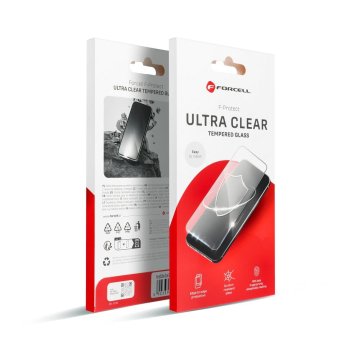 FORCELL Tvrdo steklo za iPhone 13 / 16e (SE 4 2025) Forcell Ultra Clear Glass črno