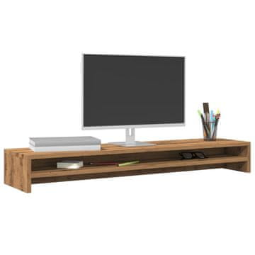 Vidaxl vidaXL Stojalo za monitor, Artisan hrast, 100x24x13 cm