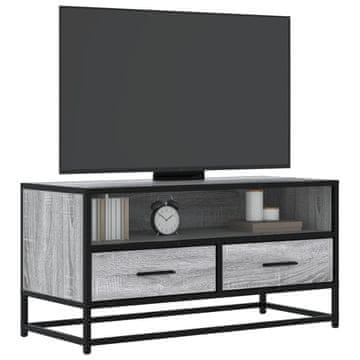 Vidaxl vidaXL TV stojalo, sivo, hrast sonoma, 80x34,5x40 cm