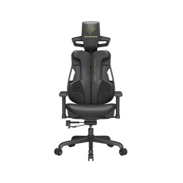 shumee Gaming stol, stol EVOGAMER, pisarniški stol, imitacija karbonskih vlaken, z nastavljivim vzglavnikom in rokonaslonoma, nagibnim naslonom, nosilnost 150 kg, črnilo OBG067B01