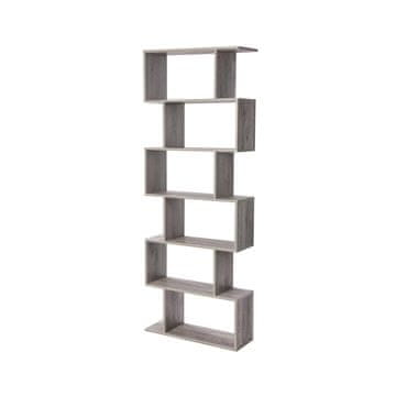 shumee Knjižne police, 6-nadstropna knjižna omara, pregrada prostora, razstavna polica v obliki kocke, samostoječa polica za shranjevanje, moderen slog, za dnevno sobo, spalnico, pisarno, siva LBC061M01