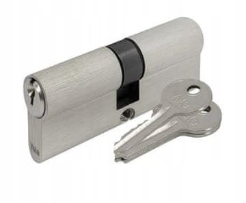 LOB Satenasti cilindrični vložek ključavnice 30/40 mm + 3 ključi