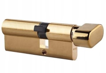 shumee Medeninast vložek cilindrične ključavnice 30/35 mm z gumbom