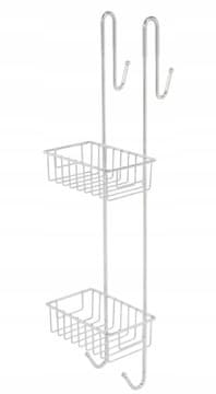 shumee Žična tuš polica, dvonivojska, kromirana, viseča