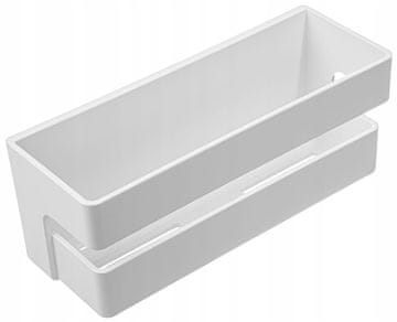 shumee Kopalniška stenska polica z dvojnim robom, bela, 11x28x10,5 cm APO