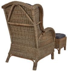 Linder Exclusiv Ratanov stol CONSUL RATTAN Temno siva
