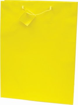PIGO Vrečka darilna 330x457x102 platificirana mat - rumena
