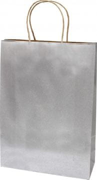 PIGO Vrečka darilna eko jumbo 31x42x11 - srebrna