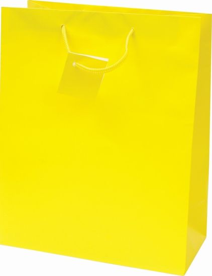 PIGO Vrečka darilna plast. mat a4 32,4x12,7x26 - rumena