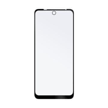 FIXED Zaščitni ovitek iz kaljenega stekla Fixed Full-Cover za Motorola Moto E40, lepljiv čez celoten zaslon, črn