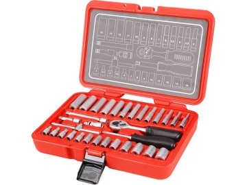 Extol Premium Vtičnice Extol Premium (8818310), komplet 32 kosov, 1/4&quot