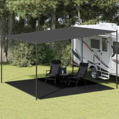Vidaxl Preproga za šotor 400x400 cm črna HDPE