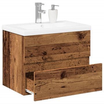Vidaxl vidaXL Omarica za umivalnik, starinski les, 61x39,5x49 cm