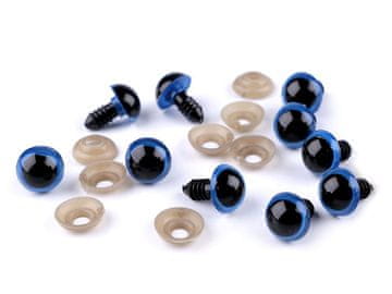 Oči z varovalko Ø14 mm - modre (40 kompletov)