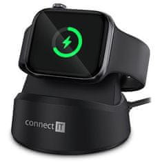Connect IT WatchCharger brezžični polnilec, združljiv z Apple, ČERNA