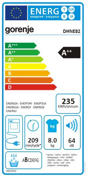 Gorenje DHNE82 sušilni stroj
