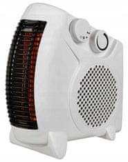 shumee Električni grelec z ventilatorjem 2000 W bele barve