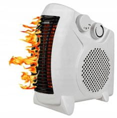 shumee Električni grelec z ventilatorjem 2000 W bele barve