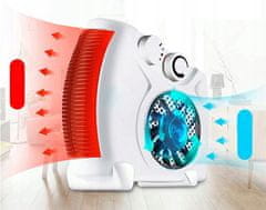 shumee Električni grelec z ventilatorjem 2000 W bele barve