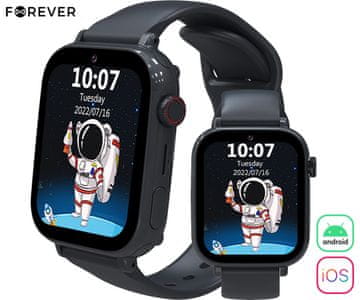 Forever Look Me! 3 KW-520 otroška pametna ura, 4G LTE, črna - odprta embalaža