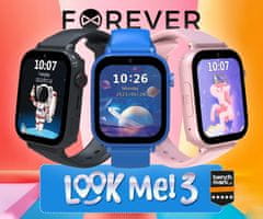 Forever Look Me! 3 KW-520 otroška pametna ura, 4G LTE, roza - odprta embalaža