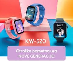 Forever Look Me! 3 KW-520 otroška pametna ura, 4G LTE, roza - odprta embalaža