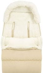 MoMi SARDI 2v1 spalna vreča, izolacijska, vodoodporna, snemljivo krzno, torba, bež