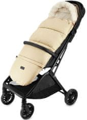 MoMi SARDI 2v1 spalna vreča, izolacijska, vodoodporna, snemljivo krzno, torba, bež