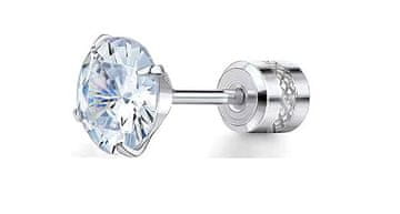 Troli Bleščeč enojni uhan s prozornim cirkonom VHLLE5096SW