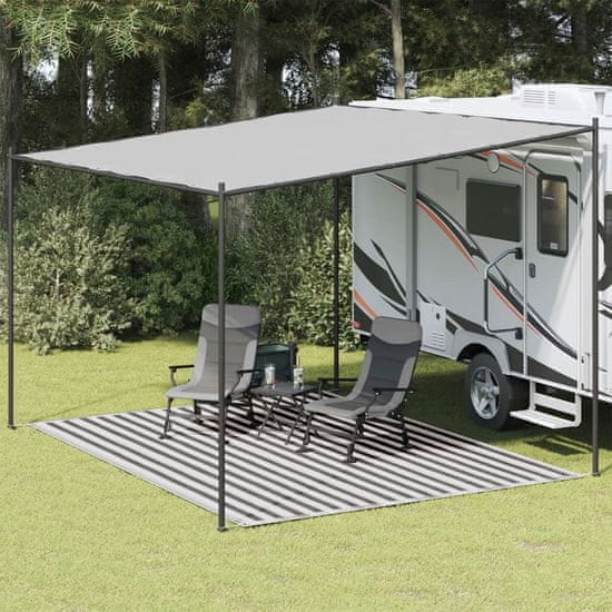 shumee vidaXL Preproga za šotor 300x400 cm antracitna in bela