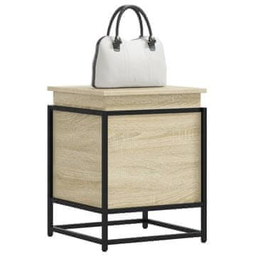 shumee vidaXL Škatla s pokrovom sonoma hrast 40x40x51,5 cm inženirski les