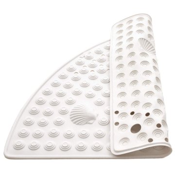 Northix Podloga za tuširanje v kotu 58x58 cm Bela