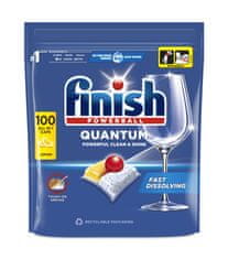 Finish Quantum All in 1 kapsule za pomivalni stroj Lemon Sparkle, 100 kosov