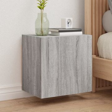 Vidaxl vidaXL Stenska TV omarica, siva, sonoma hrast, 40,5 x 30 x 40 cm