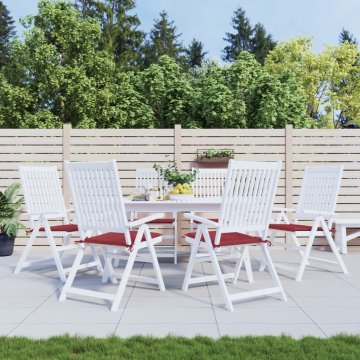 shumee vidaXL Blazine za vrtne stole 6 kosov vinsko rdeče 40x40x3 cm oxford