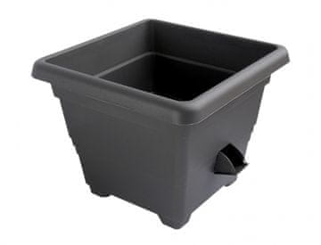 Plastia Cvetlični lonec BERGAMOT iz plastike s samopreskrbo 25x25x20cm