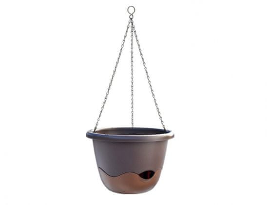 Plastia Cvetlični lonec MARETA viseči samoplačniški plastični d30x20cm