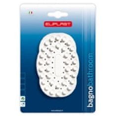 ELIPLAST Dozator za milo ovalen 10x7cm s priseski iz plastike, BELI